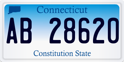 CT license plate AB28620