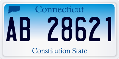 CT license plate AB28621