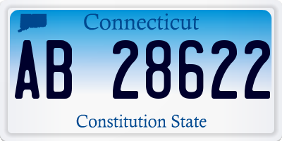 CT license plate AB28622