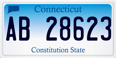 CT license plate AB28623