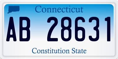 CT license plate AB28631