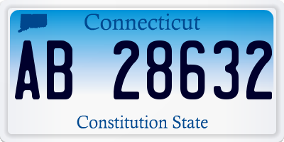 CT license plate AB28632