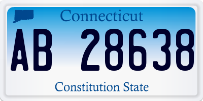 CT license plate AB28638