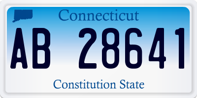 CT license plate AB28641