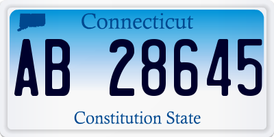 CT license plate AB28645