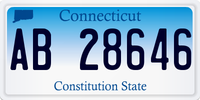 CT license plate AB28646