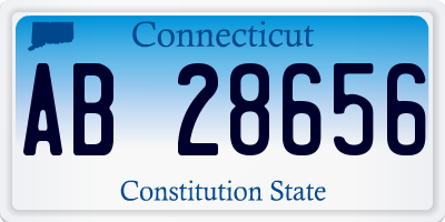 CT license plate AB28656