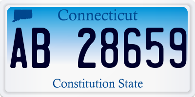 CT license plate AB28659