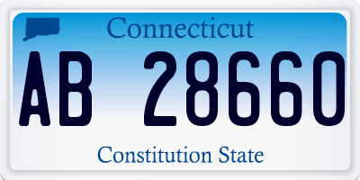 CT license plate AB28660