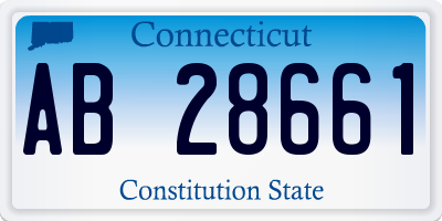 CT license plate AB28661