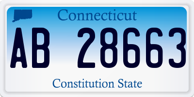 CT license plate AB28663