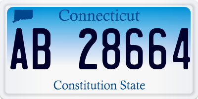 CT license plate AB28664