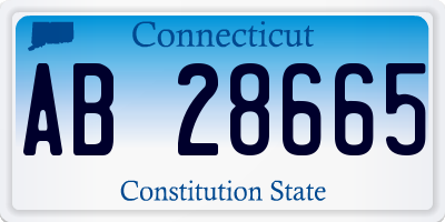 CT license plate AB28665