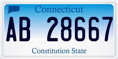 CT license plate AB28667