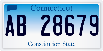 CT license plate AB28679