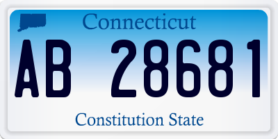 CT license plate AB28681