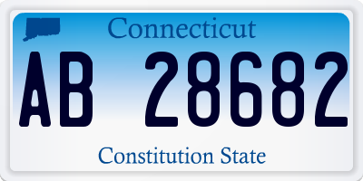 CT license plate AB28682