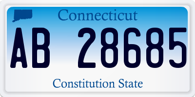 CT license plate AB28685