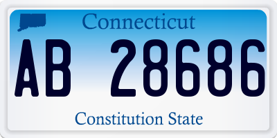 CT license plate AB28686