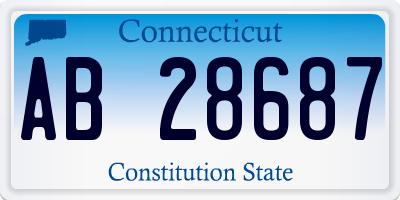 CT license plate AB28687