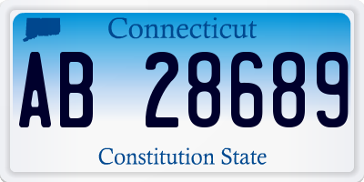 CT license plate AB28689