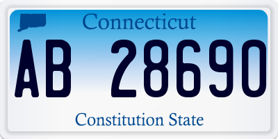 CT license plate AB28690