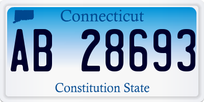 CT license plate AB28693