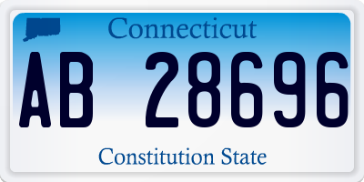 CT license plate AB28696