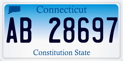 CT license plate AB28697