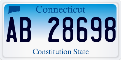 CT license plate AB28698