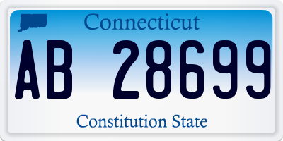 CT license plate AB28699