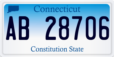 CT license plate AB28706