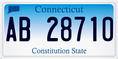 CT license plate AB28710