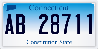 CT license plate AB28711