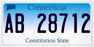 CT license plate AB28712