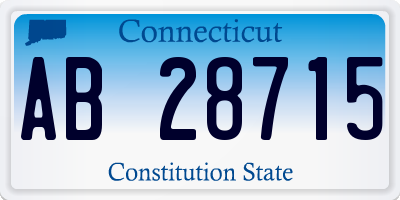 CT license plate AB28715