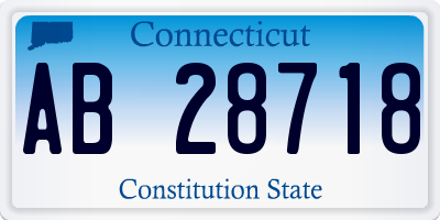 CT license plate AB28718