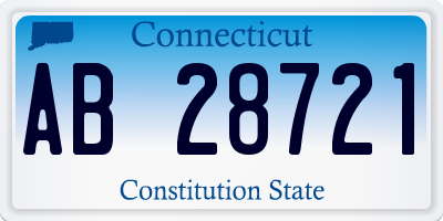 CT license plate AB28721