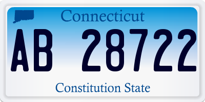 CT license plate AB28722