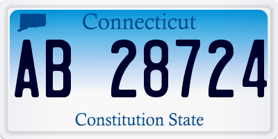 CT license plate AB28724