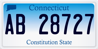 CT license plate AB28727