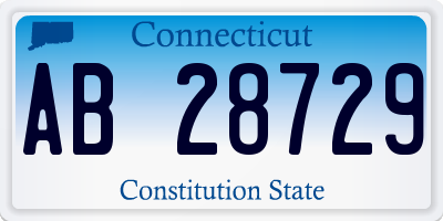 CT license plate AB28729