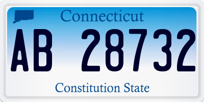 CT license plate AB28732