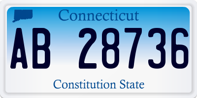 CT license plate AB28736