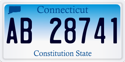 CT license plate AB28741