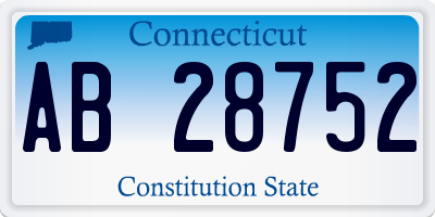 CT license plate AB28752