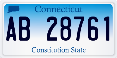 CT license plate AB28761