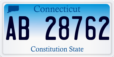 CT license plate AB28762