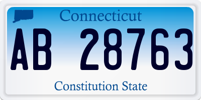 CT license plate AB28763