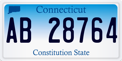 CT license plate AB28764